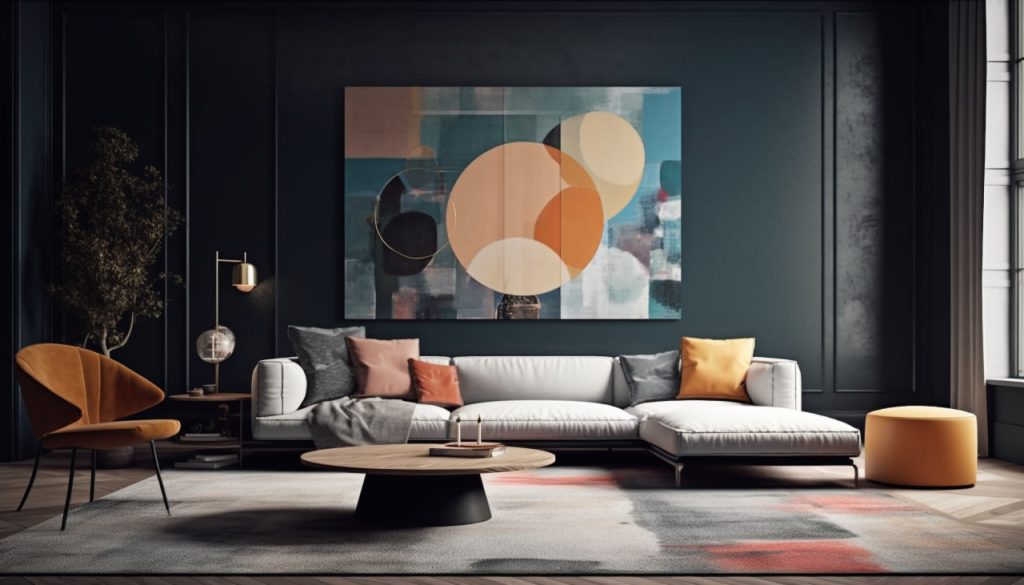 modern apartment with comfortable sofa and decor 