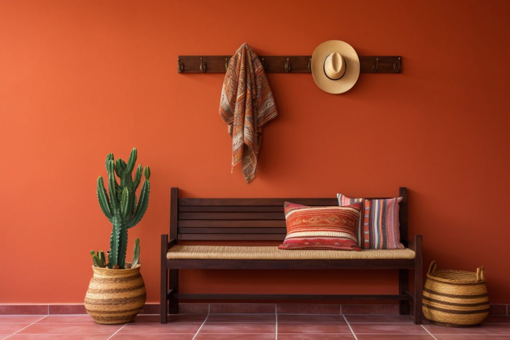 Interior decoration inspired by mexican folklore
