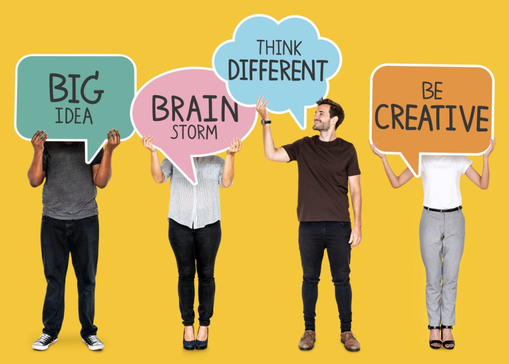 creative inspiration speech bubbles